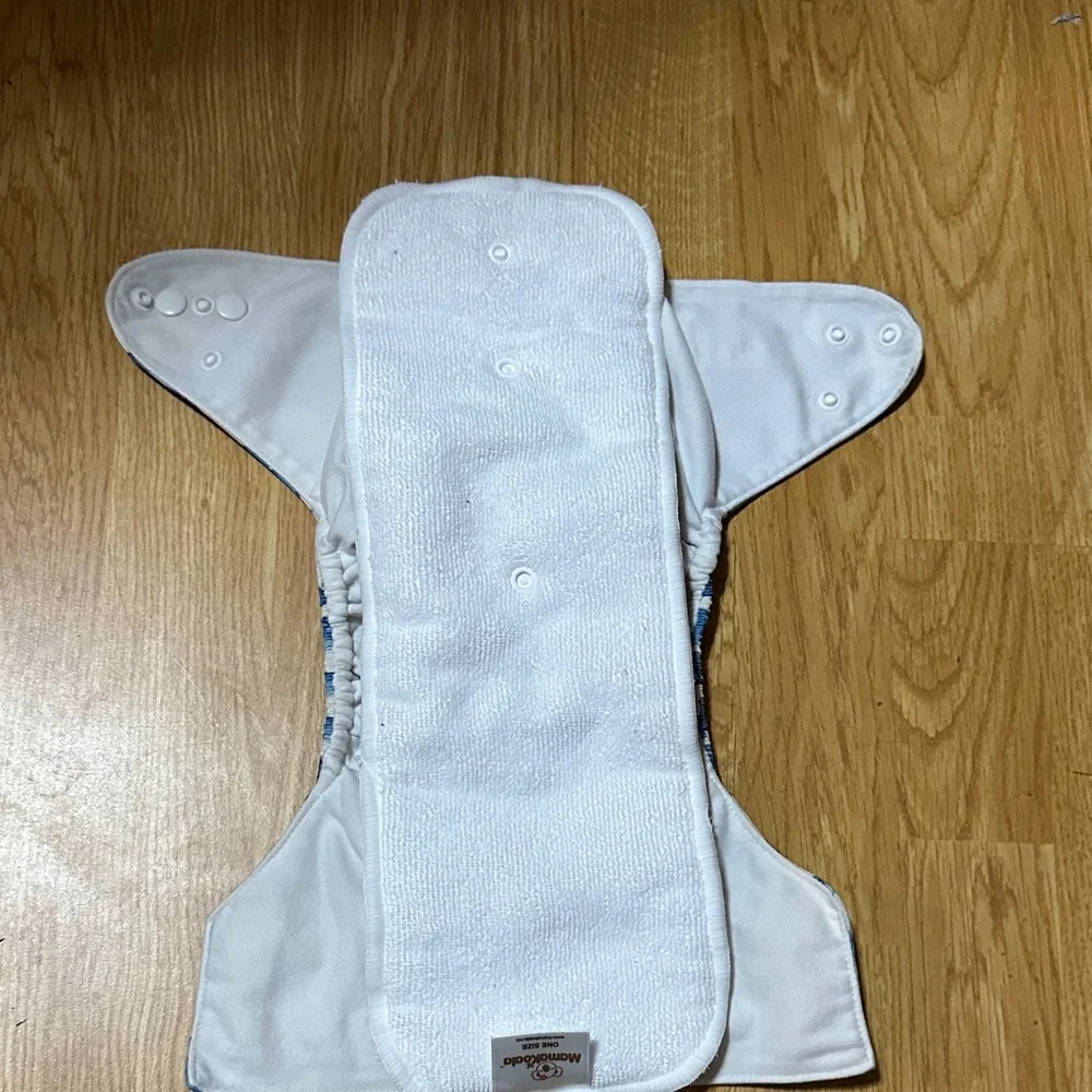 Blue Elephant Print Cloth Diaper